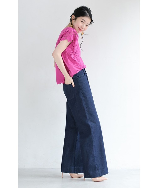 cawaii(カワイイ)の「まるでスウェットデニム(デニムパンツ・レディース・インディゴブルー・M-Long/M-Short/S-Long/S-Short/XL-Long/XL-Short/L-Long/L-Short)」の13枚目の写真