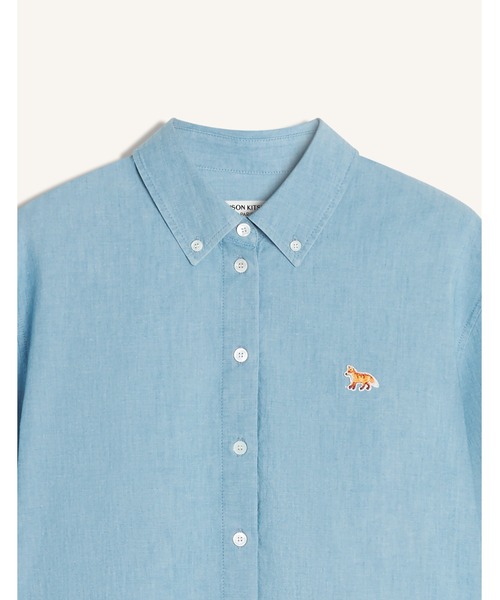 Maison Kitsune（メゾンキツネ）の「BABY FOX CROPPED SHIRT（シャツ/ブラウス・レディース・ライトブルー・38/36/34）」の3枚目の写真
