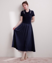 fupel | docking polo knit onepiece / ドッキングポロニットワンピース(ワンピース)