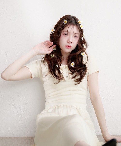 fupel(フぺル)の「docking polo knit onepiece / ドッキングポロニットワンピース(ワンピース・レディース・ネイビー/アイボリー・FREE)」の17枚目の写真