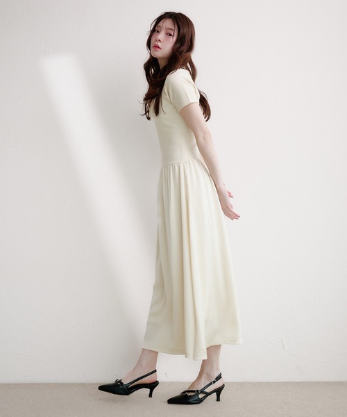 fupel(フぺル)の「docking polo knit onepiece / ドッキングポロニットワンピース(ワンピース・レディース・ネイビー/アイボリー・FREE)」の7枚目の写真