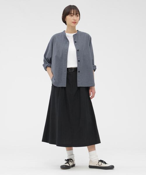 MHL.（エムエイチエル）の「TOP DYED COTTON POPLIN（シャツ/ブラウス・レディース・ブルー/チェック・2/1）」の7枚目の写真