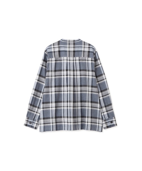 MHL.（エムエイチエル）の「TOP DYED COTTON POPLIN（シャツ/ブラウス・レディース・ブルー/チェック・2/1）」の10枚目の写真