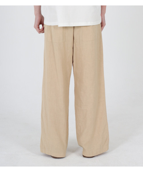 BUTTON SEOUL(ボタンソウル)の「ラミイージーバンディングパンツ(ベージュ)(その他パンツ・メンズ・その他・M/L/XL)」の5枚目の写真