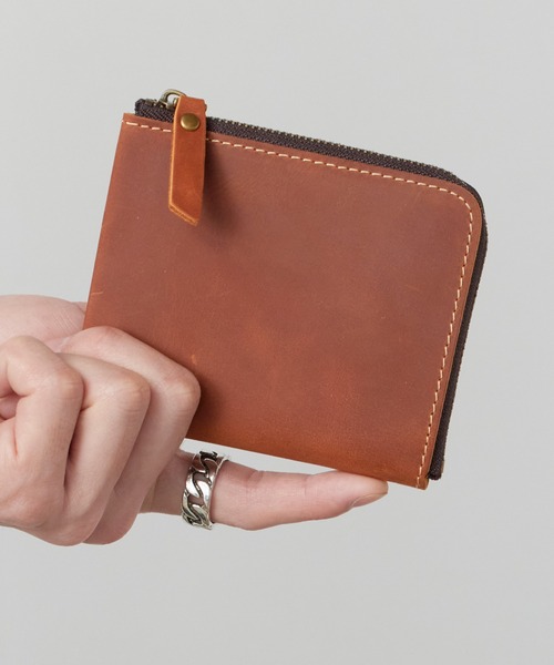 ROOPTOKYO(ループトウキョウ)の「OKUOKU 0909/オクオク 本革ヴィンテージライク 牛革クレイジーホースレザー コンパクト 2つ折り ラウンドジップウォレット 2026年春夏(財布・メンズ・イエロー/グリーン/レッド系その他/ダークブラウン/ブラック/ブルー/ライトブラウン・FREE)」の7枚目の写真