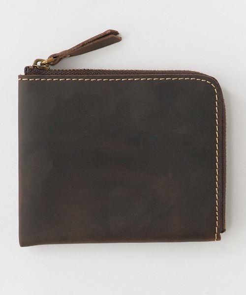 ROOPTOKYO(ループトウキョウ)の「OKUOKU 0909/オクオク 本革ヴィンテージライク 牛革クレイジーホースレザー コンパクト 2つ折り ラウンドジップウォレット 2026年春夏(財布・メンズ・イエロー/グリーン/レッド系その他/ダークブラウン/ブラック/ブルー/ライトブラウン・FREE)」の15枚目の写真