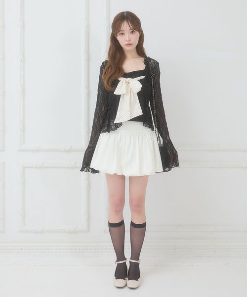 MAJESTIC LEGON（マジェスティックレゴン）の「ビッグリボンカップ付きキャミ（キャミソール・レディース・ブラック/アイボリー/ピンク/ホワイト系その他3・MEDIUM）」の18枚目の写真