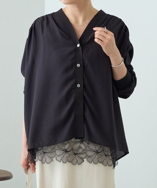 LIVETART（リヴェタート）の「シアーレースキャミ（キャミソール・レディース・ブラック/ホワイト・FREE）」の12枚目の写真