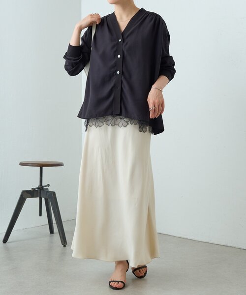 LIVETART（リヴェタート）の「シアーレースキャミ（キャミソール・レディース・ブラック/ホワイト・FREE）」の14枚目の写真