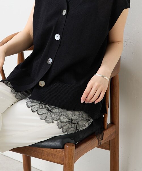 LIVETART（リヴェタート）の「シアーレースキャミ（キャミソール・レディース・ブラック/ホワイト・FREE）」の17枚目の写真