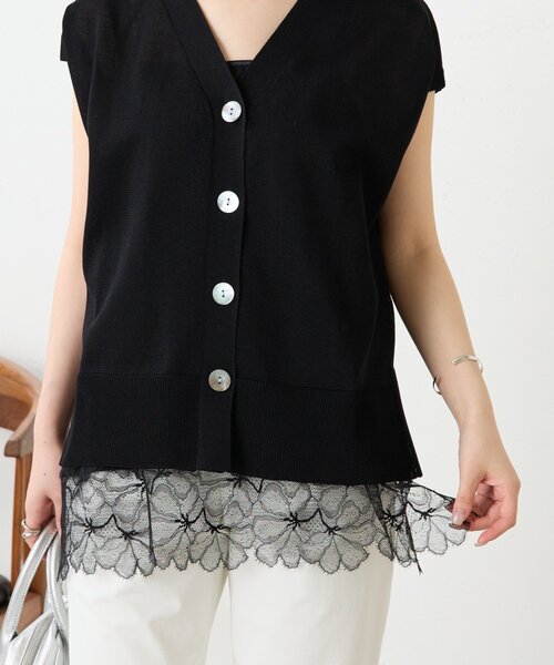 LIVETART（リヴェタート）の「シアーレースキャミ（キャミソール・レディース・ブラック/ホワイト・FREE）」の18枚目の写真