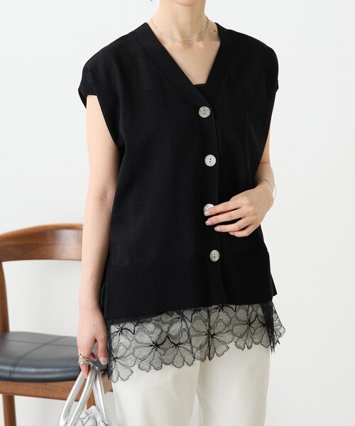 LIVETART（リヴェタート）の「シアーレースキャミ（キャミソール・レディース・ブラック/ホワイト・FREE）」の19枚目の写真