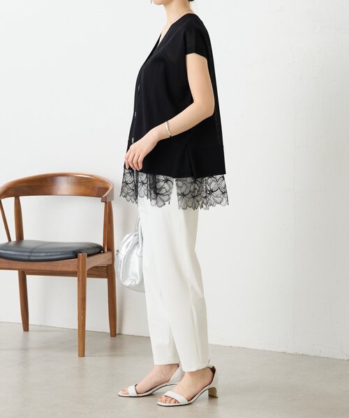 LIVETART（リヴェタート）の「シアーレースキャミ（キャミソール・レディース・ブラック/ホワイト・FREE）」の22枚目の写真