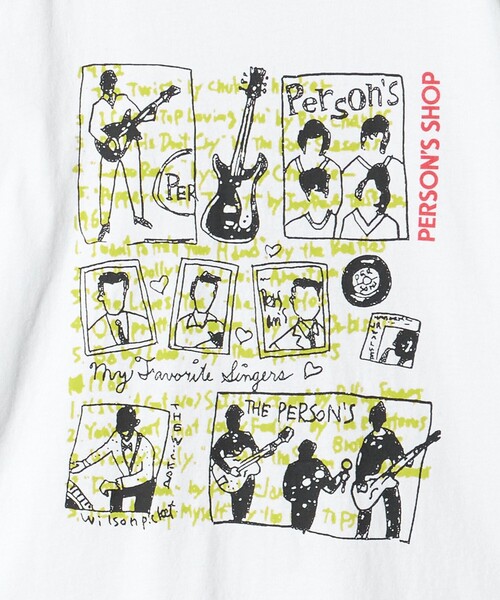 PERSON'S（パーソンズ）の「＜PERSON'S SHOP＞ Band SS Tee/Tシャツ（Tシャツ/カットソー・メンズ・ホワイト/ブラック・M/L）」の6枚目の写真