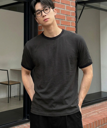 UNDEROFF（アンダーオフ）の「エッセンシャルスタンダード 半袖リンガーTシャツ チャコール（Tシャツ/カットソー）」
