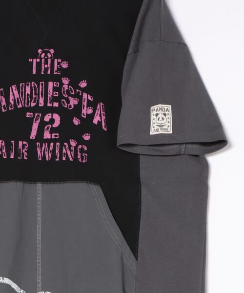 PANDIESTA（パンディエスタ）の「ミリタリー切替フーディーTee(M2)（パーカー・メンズ・ブラック/アイボリー/カーキ・M/L/XL）」の5枚目の写真