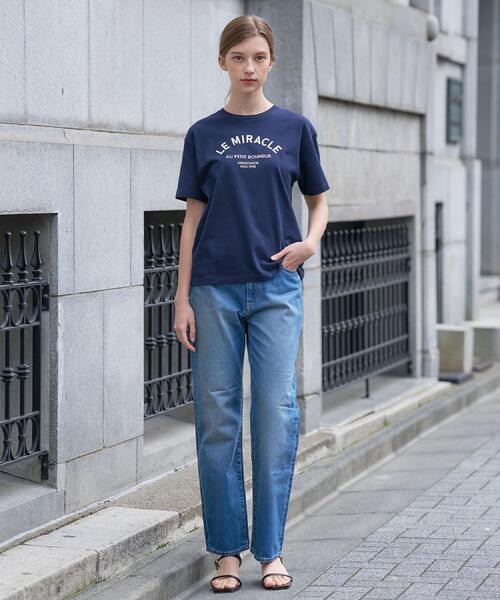 DRESSTERIOR(ドレステリア)の「ル ミラクルロゴT(Tシャツ/カットソー・レディース・ネイビー/レッド系1/オフホワイト・38/36/34)」の22枚目の写真