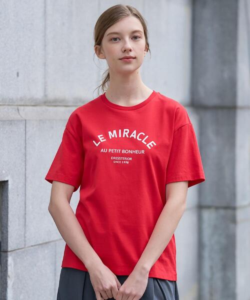 DRESSTERIOR(ドレステリア)の「ル ミラクルロゴT(Tシャツ/カットソー・レディース・ネイビー/レッド系1/オフホワイト・38/36/34)」の21枚目の写真