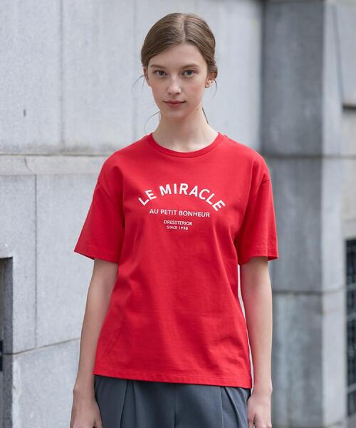 DRESSTERIOR(ドレステリア)の「ル ミラクルロゴT(Tシャツ/カットソー・レディース・ネイビー/レッド系1/オフホワイト・38/36/34)」の20枚目の写真