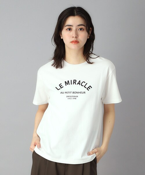 DRESSTERIOR(ドレステリア)の「ル ミラクルロゴT(Tシャツ/カットソー・レディース・ネイビー/レッド系1/オフホワイト・38/36/34)」の18枚目の写真
