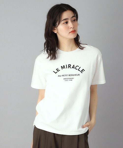 DRESSTERIOR(ドレステリア)の「ル ミラクルロゴT(Tシャツ/カットソー・レディース・ネイビー/レッド系1/オフホワイト・38/36/34)」の17枚目の写真