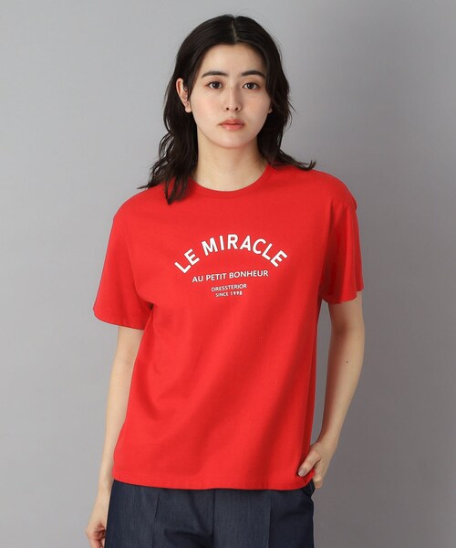 DRESSTERIOR(ドレステリア)の「ル ミラクルロゴT(Tシャツ/カットソー・レディース・ネイビー/レッド系1/オフホワイト・38/36/34)」の13枚目の写真