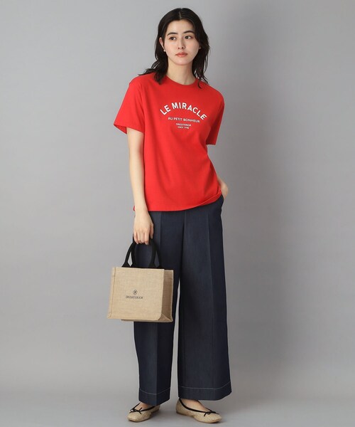 DRESSTERIOR(ドレステリア)の「ル ミラクルロゴT(Tシャツ/カットソー・レディース・ネイビー/レッド系1/オフホワイト・38/36/34)」の10枚目の写真