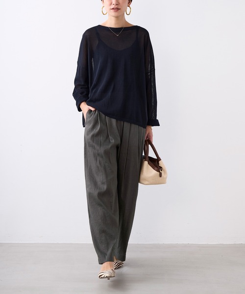 MICA&DEAL(マイカ&ディール)の「シアーワイドパンツ〈2サイズ展開〉〈セットアップ対応〉(その他パンツ・レディース・ブラウン/オフホワイト/チャコールグレー・36/38)」の15枚目の写真