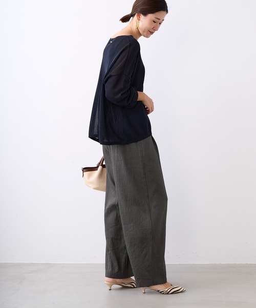 MICA&DEAL(マイカ&ディール)の「シアーワイドパンツ〈2サイズ展開〉〈セットアップ対応〉(その他パンツ・レディース・ブラウン/オフホワイト/チャコールグレー・36/38)」の16枚目の写真