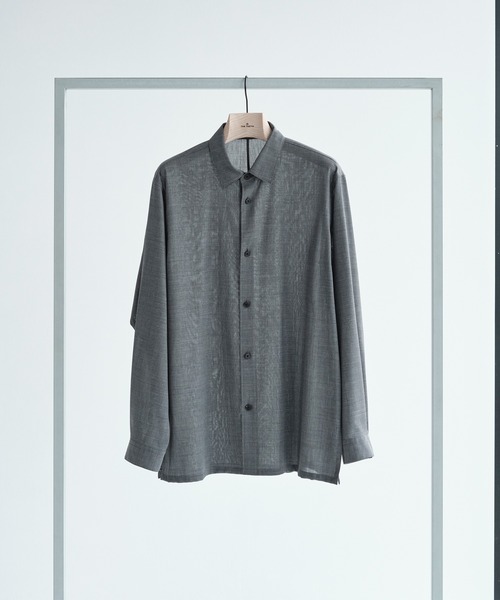 ATON / エイトン】TWIST WOOL GAUZE LOOSE FIT SHIRT（シャツ/ブラウス