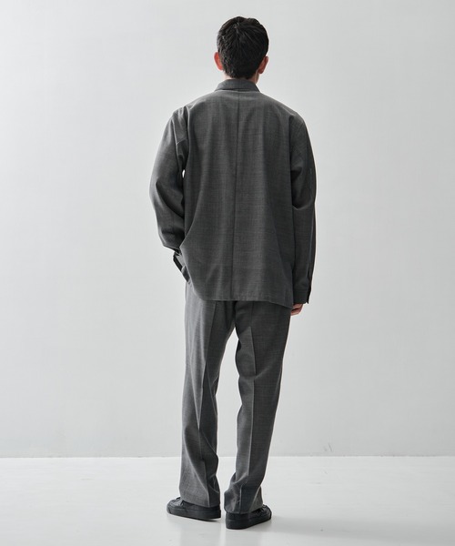 ATON（エイトン）の「【ATON / エイトン】TWIST WOOL GAUZE LOOSE FIT SHIRT（シャツ/ブラウス・メンズ・ネイビー/ダークグレー・6/4/2）」の9枚目の写真