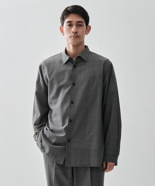 ATON / エイトン】TWIST WOOL GAUZE LOOSE FIT SHIRT（シャツ/ブラウス