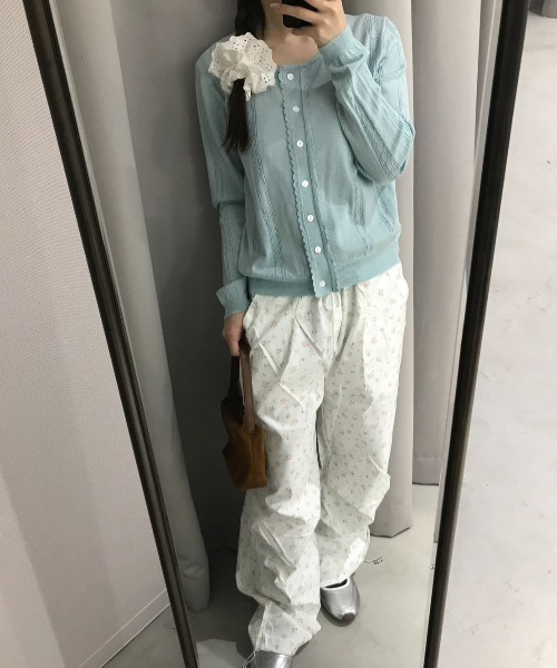 Birthday room（バースデイルーム）の「フリルデザインカーディガン/Frill design cardigan（カーディガン/ボレロ・レディース・グレー/ホワイト/ライトブルー・FREE）」の18枚目の写真