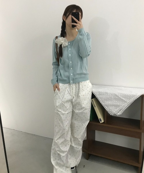 Birthday room（バースデイルーム）の「フリルデザインカーディガン/Frill design cardigan（カーディガン/ボレロ・レディース・グレー/ホワイト/ライトブルー・FREE）」の21枚目の写真