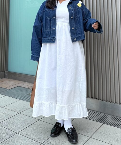 Jena espace merveilleux（ジェナ　エスパスメルヴェイユ）の「【WEB限定/インフルエンサー企画】バルーン袖切替ワンピ（ワンピース・レディース・オフホワイト/サックスブルー/チャコールグレー・FREE）」の11枚目の写真