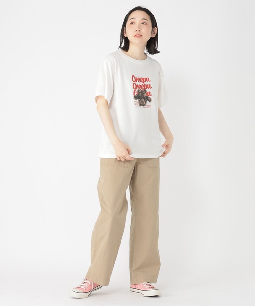 studio CLIP（スタディオクリップ）の「【Creepu】プリントTシャツ（Tシャツ/カットソー・レディース・その他2/その他1/レッド/チャコール・FREE/BIG(L)）」の7枚目の写真