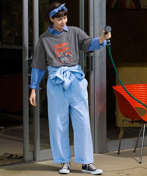 studio CLIP（スタディオクリップ）の「【Creepu】プリントTシャツ（Tシャツ/カットソー・レディース・その他2/その他1/レッド/チャコール・FREE/BIG(L)）」の14枚目の写真