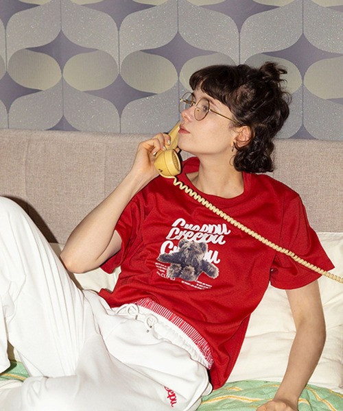 studio CLIP（スタディオクリップ）の「【Creepu】プリントTシャツ（Tシャツ/カットソー・レディース・その他2/その他1/レッド/チャコール・FREE/BIG(L)）」の22枚目の写真