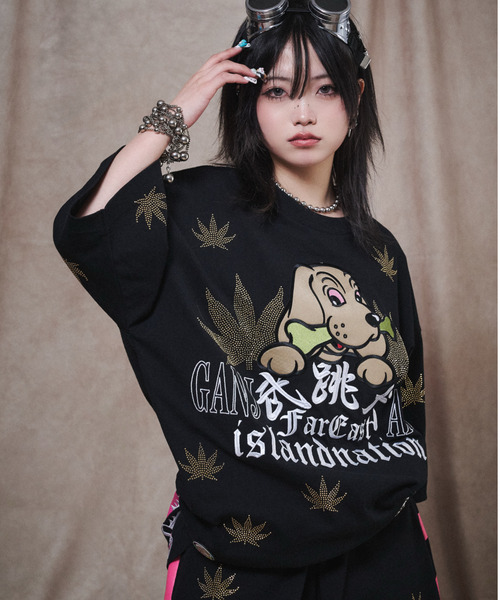GALFY(ガルフィー)の「『GALFY/ガルフィー』ガンジャパンTee【Z】(Tシャツ/カットソー・レディース・ブラック・L/XL)」の1枚目の写真