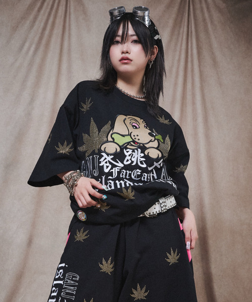 GALFY(ガルフィー)の「『GALFY/ガルフィー』ガンジャパンTee【Z】(Tシャツ/カットソー・レディース・ブラック・L/XL)」の2枚目の写真