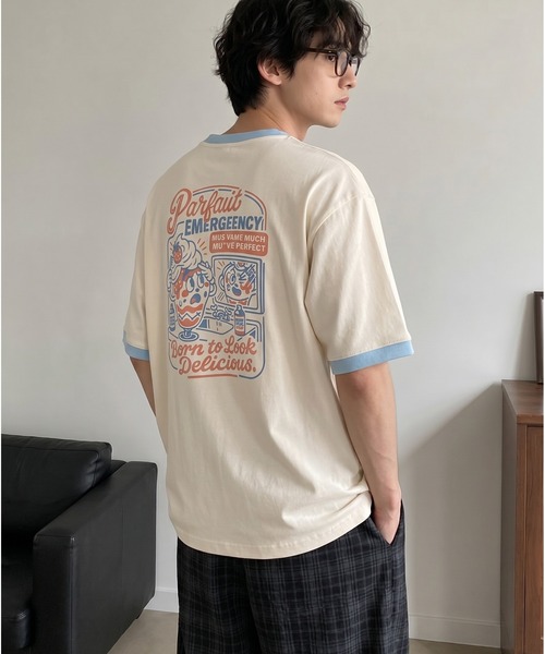 HOOK（フック）の「HOOK -original-　フードモチーフ アメリカンカートゥーンプリント ビッグTシャツ (SS)（Tシャツ/カットソー・メンズ・ライトグレー/ダークグレー/ホワイト系その他/ホワイト/ライトベージュ/ブラック/ホワイト系その他2/ブルー/ブラック系その他・XL/M/L）」の8枚目の写真