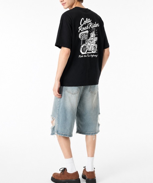 HOOK（フック）の「HOOK -original-　フードモチーフ アメリカンカートゥーンプリント ビッグTシャツ (SS)（Tシャツ/カットソー・メンズ・ライトグレー/ダークグレー/ホワイト系その他/ホワイト/ライトベージュ/ブラック/ホワイト系その他2/ブルー/ブラック系その他・XL/M/L）」の5枚目の写真