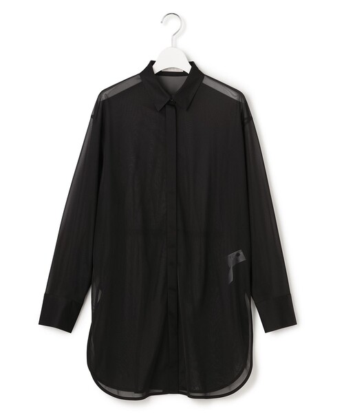 ICB(アイシービー)の「ハイゲージチュール ロングシャツ(シャツ/ブラウス・レディース・黄土色系/アイボリー系・X-SMALL/SMALL/MEDIUM)」の10枚目の写真