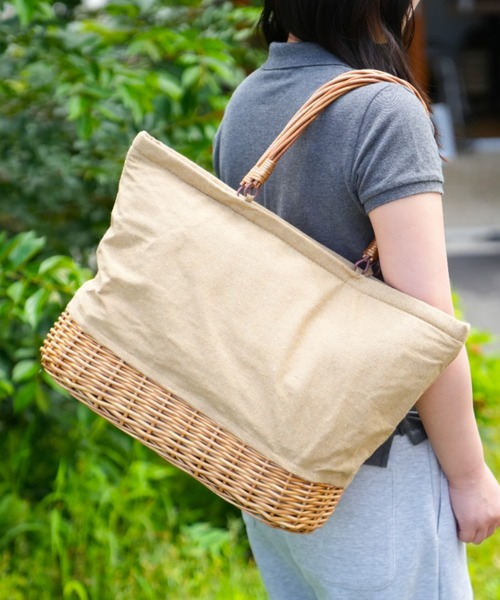 DULTON(ダルトン)の「MARKET TOTE BASKET WITH COOLER L NATURAL/保冷バッグ(エコバッグ/サブバッグ・メンズ・ナチュラル・FREE)」の1枚目の写真