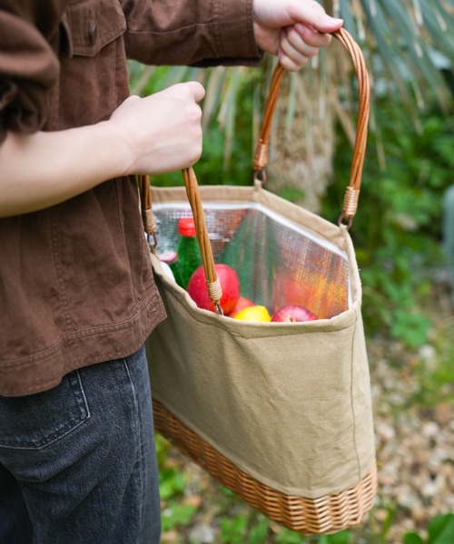 DULTON(ダルトン)の「MARKET TOTE BASKET WITH COOLER L NATURAL/保冷バッグ(エコバッグ/サブバッグ・メンズ・ナチュラル・FREE)」の9枚目の写真