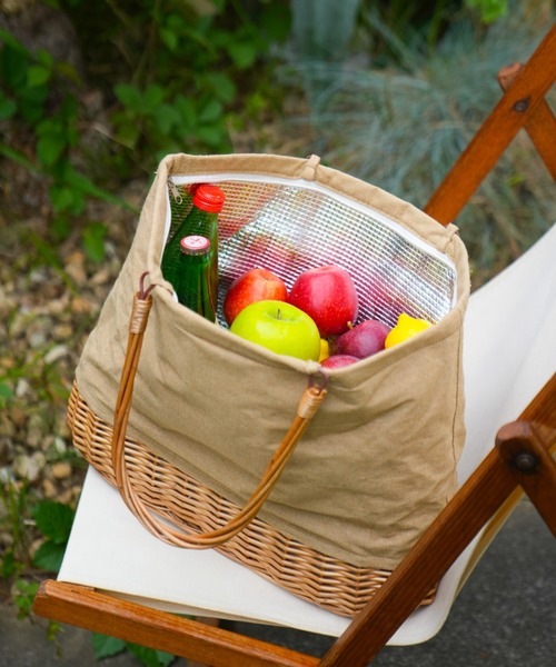 DULTON(ダルトン)の「MARKET TOTE BASKET WITH COOLER L NATURAL/保冷バッグ(エコバッグ/サブバッグ・メンズ・ナチュラル・FREE)」の8枚目の写真