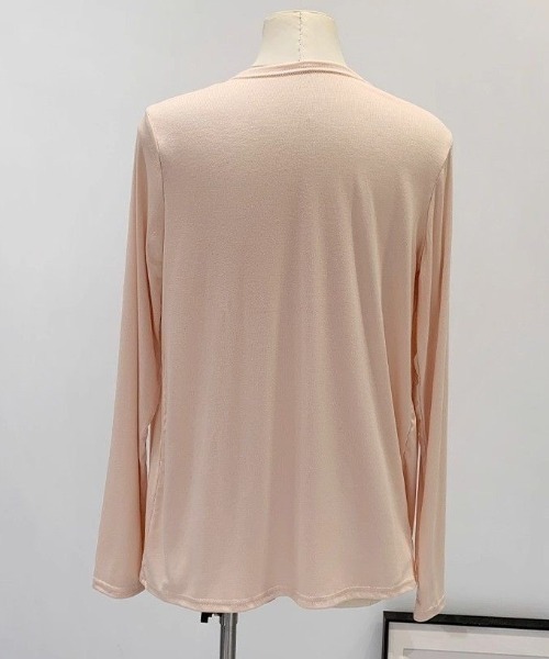 ViViDAY(ビビデー)の「【2点セット】カップ付きノースリーブリボンキャミソール+カーディガン(Tシャツ/カットソー・レディース・ピンク・M)」の10枚目の写真