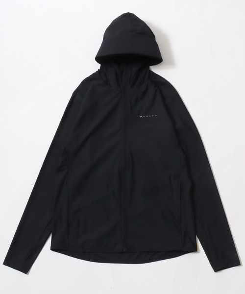 Kaepa（ケイパ）の「Kaepa（ケイパ） つば付きフード フェイスガード付きUVパーカー/レディース/接触冷感 UVカット ストレッチ（パーカー・レディース・チャコールグレー/モスグリーン/ライラック/オフホワイト/ブラック・L/M/S/LL）」の8枚目の写真