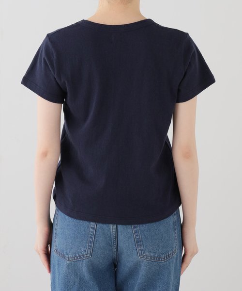 Deuxieme Classe(ドゥーズィエムクラス)の「【LE SET/ル セット】LAURA V NECK TEE(Tシャツ/カットソー・レディース・ブラック/ホワイト/ネイビー・FREE)」の8枚目の写真