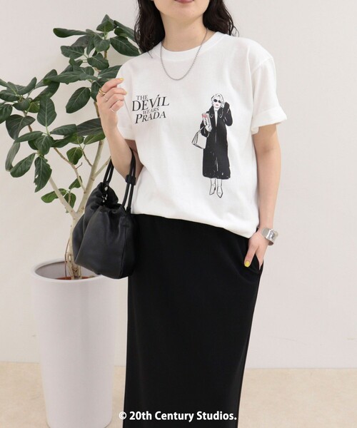 fredy emue(フレディエミュ)の「【GOOD ROCK SPEED/グッドロックスピード】The DEVIL wears PRADA半袖Tシャツ(Tシャツ/カットソー・レディース・ホワイト系その他/ホワイト系その他2・38)」の1枚目の写真